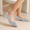 imageSHEMEE Womens Sequin Kitten Heel Wedding Pumps Pointed Toe Sparkly Party Wear Glitter Bridal ShoesSilver