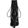 imageSHEMEE Womens Peep Toe Mesh Lace Up High Heels Ankle Boots Summer Fishnet Opentoe Stilettos Sandals BootiesBlack