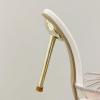 imageSHEMEE Sparkly Rhinestones Heels for Women Pointy Stiletto High Heels Sandals Chic Knot Slide Mules Wedding Dress ShoesWhite