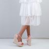 imageSHEMEE Womens Bohemian Beaded Platform Wedge Sandals Tstrap Thong Strappy High Heeled Lace Up Summer ShoesPink