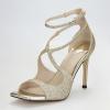 imageSHEMEE Womens Heeled Sandals Fashion Square Open Toe High Heels Ankle Strappy Buckled Sandals Party Dress ShoesGlitter Gold