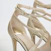 imageSHEMEE Womens Heeled Sandals Fashion Square Open Toe High Heels Ankle Strappy Buckled Sandals Party Dress ShoesGlitter Gold