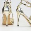 imageSHEMEE Womens Heeled Sandals Fashion Square Open Toe High Heels Ankle Strappy Buckled Sandals Party Dress ShoesPatent Gold
