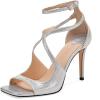 imageSHEMEE Womens Heeled Sandals Fashion Square Open Toe High Heels Ankle Strappy Buckled Sandals Party Dress ShoesWhite