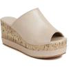 imageSHEMEE Womens Wedge Platform Slippers Peep Toe Mules Sandals Slipon Heeled Summer Slides ShoesBeige