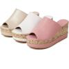 imageSHEMEE Womens Wedge Platform Slippers Peep Toe Mules Sandals Slipon Heeled Summer Slides ShoesBeige