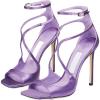 imageSHEMEE Womens Heeled Sandals Fashion Square Open Toe High Heels Ankle Strappy Buckled Sandals Party Dress ShoesSatin Purple