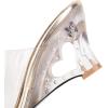 imageSHEMEE Womens Clear Wedge Heel Mules Sandals Shoes Opentoe Slip On Transparent High Heeled Slides SlippersGold 1