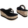 imageSHEMEE Womens Faux Suede Wedge Heel Slippers Thong Slides Platform Flip Flops Beach Sandals Slipon Summer ShoesBlack