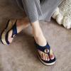 imageSHEMEE Womens Faux Suede Wedge Heel Slippers Thong Slides Platform Flip Flops Beach Sandals Slipon Summer ShoesDarkblue