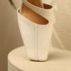 imageSHEMEE Womens Genuine Leather Heeled Sandals Pumps Stiletto High Heel Square Closed Toe Slip On Slingback Dress Sandal ShoesBeige
