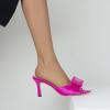 imageSHEMEE Womens Peep Toe High Heeled Mule Sandals Sexy Pointy Toe Stiletto Heels Slide Sandal Stage Show Catwalk ShoesHot Pink