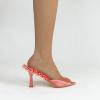 imageSHEMEE Womens Peep Toe High Heeled Mule Sandals Sexy Pointy Toe Stiletto Heels Slide Sandal Stage Show Catwalk ShoesOrange