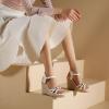 imageSHEMEE Womens Peep Toe Wedge Heels Sandals Stylish Platform High Heeled SandalsWhite