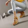 imageSHEMEE Womens Peep Toe Wedge Heels Sandals Stylish Platform High Heeled SandalsYellow