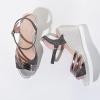 imageSHEMEE Womens Sequin Glitter Wedge Platform Sandals Sparkling Ankle Strap Buckle High Heeled Summer Sandalias ShoesBlack