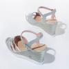 imageSHEMEE Womens Sequin Glitter Wedge Platform Sandals Sparkling Ankle Strap Buckle High Heeled Summer Sandalias ShoesSilver