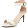imageSHEMEE Womens Summer Ankle Strap Kitten Heel Pump Sandals Stiletto High Heeled Round Open Toe Buckle ShoesBeige