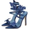 imageSHEMEE Chic Strappy High Heels for Women Stiletto Gladiator Sandals Embellished Butterfly Denim Tassels Fashion Show Dress ShoesDark Blue