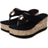 imageSHEMEE Womens Faux Suede Wedge Heel Slippers Thong Slides Platform Flip Flops Beach Sandals Slipon Summer ShoesBlack