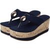 imageSHEMEE Womens Faux Suede Wedge Heel Slippers Thong Slides Platform Flip Flops Beach Sandals Slipon Summer ShoesDarkblue