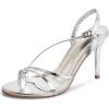 imageSHEMEE Womens Strappy Sandals Open Toe High Heels Ankle Strap Heeled Sandals for Women Summer Nightclub Party Dress ShoesSilver Style1