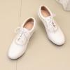 imageSHEMEE Vintage Kitten Heels Oxford Pumps for Women Stacked Cone Heel Victorian Witch Shoes LaceUp Brogues Work Office ShoeWhite 501
