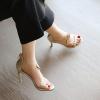 imageSHEMEE Womens Open Toe Sparkly Rhinestone High Heeled Sandals Shoes Summer Stiletto Heels Clear Transparent Strappy SandaliasGold