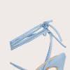 imageSHEMEE Womens Stiletto High Heel Cross Strappy Sandals Gladiator Roman Style Rope Tie Up Round Toe Summer ShoesLight Blue