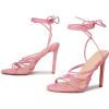 imageSHEMEE Womens Stiletto High Heel Cross Strappy Sandals Gladiator Roman Style Rope Tie Up Round Toe Summer ShoesPink