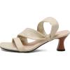 imageSHEMEE Strappy Heels for Women Square Open Toe Kitten Heels Slide Sandals Heeled Casual Cutout SlipOn ShoesBeige