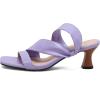 imageSHEMEE Strappy Heels for Women Square Open Toe Kitten Heels Slide Sandals Heeled Casual Cutout SlipOn ShoesPurple