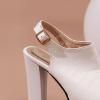 imageSHEMEE Womens Peep Toe Chunky High Heels Platform Sandals Shoes Summer Opentoe Block Heeled Slingback Buckle SandaliasWhite