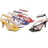 imageSHEMEE Womens Square Toe Kitten Heel Thong Sandals Stiletto Ankle Strap Buckle Thin High Heeled Summer ShoesBeige