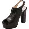 imageSHEMEE Womens Peep Toe Chunky High Heels Platform Sandals Shoes Summer Opentoe Block Heeled Slingback Buckle SandaliasBlack