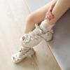 imageSHEMEE Womens Kawaii Sweet Bow Cosplay Dress Shoes Chunky Platform Mid Block Heels Buckle Ankle Strap Mary Jane Pumps1beige
