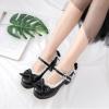 imageSHEMEE Womens Kawaii Sweet Bow Cosplay Dress Shoes Chunky Platform Mid Block Heels Buckle Ankle Strap Mary Jane PumpsBlack 02