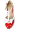 imageSHEMEE Womens Patent Leather TStrap Mary Jane Pumps Chunky High Heel Platform Ankle Strap Buckle Round Toe Cute Bow Kawaii Cosplay ShoesRed