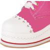 imageSHEMEE Womens Sweet Cute Platform Hidden Wedge Ankle Boots Lace Up High Heels Round Toe Booties Side Zip Kawaii ShoesAll Hot Pink