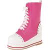 imageSHEMEE Womens Sweet Cute Platform Hidden Wedge Ankle Boots Lace Up High Heels Round Toe Booties Side Zip Kawaii ShoesAll Hot Pink