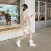 imageSHEMEE Womens Sweet Cute Platform Hidden Wedge Ankle Boots Lace Up High Heels Round Toe Booties Side Zip Kawaii ShoesWhite