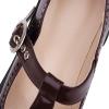 imageSHEMEE Womens TStrap Chunky High Heel Platform Patent Leather Mary Jane Pumps Vintage Wingtip Oxford Brogues Square Toe Ankle Strap Buckle Block Heeled Gothic ShoesBurgundy
