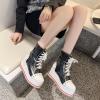 imageSHEMEE Womens Cute Platform Wedge Ankle Boots Cosplay Round Toe Lace Up High Heels Booties Kawaii ShoesBlack
