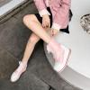 imageSHEMEE Womens Cute Platform Wedge Ankle Boots Cosplay Round Toe Lace Up High Heels Booties Kawaii ShoesPink