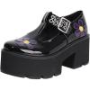 imageSHEMEE Womens TStrap Platform Chunky Heel Mary Jane Pumps Buckle Ankle Strap Round Toe Block High Heeled Gothic Dress ShoesBlack Patent