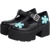 imageSHEMEE Womens TStrap Platform Chunky Heel Mary Jane Pumps Buckle Ankle Strap Round Toe Block High Heeled Gothic Dress ShoesBlack Pu