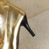 imageSHEMEE Womens Metallic Over The Knee Boot Chunky Block Heels Thigh High Boots Stylish Disco Outfits Long BootsThin Heel Gold