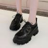 imageSHEMEE Womens Platform Oxfords Chunky Heels Loafer Lug Sole Lace Up Derby Shoes Comfort Business Work Office Dress PumpsBlack Patent X06
