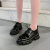 imageSHEMEE Womens Platform Oxfords Chunky Heels Loafer Lug Sole Lace Up Derby Shoes Comfort Business Work Office Dress PumpsBlack Patent X09
