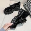 imageSHEMEE Womens Platform Oxfords Chunky Heels Loafer Lug Sole Lace Up Derby Shoes Comfort Business Work Office Dress PumpsBlack Patent X09